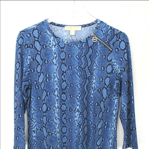 Michael Kors 3/4 sleeve snake print dress - Picture 2 of 6